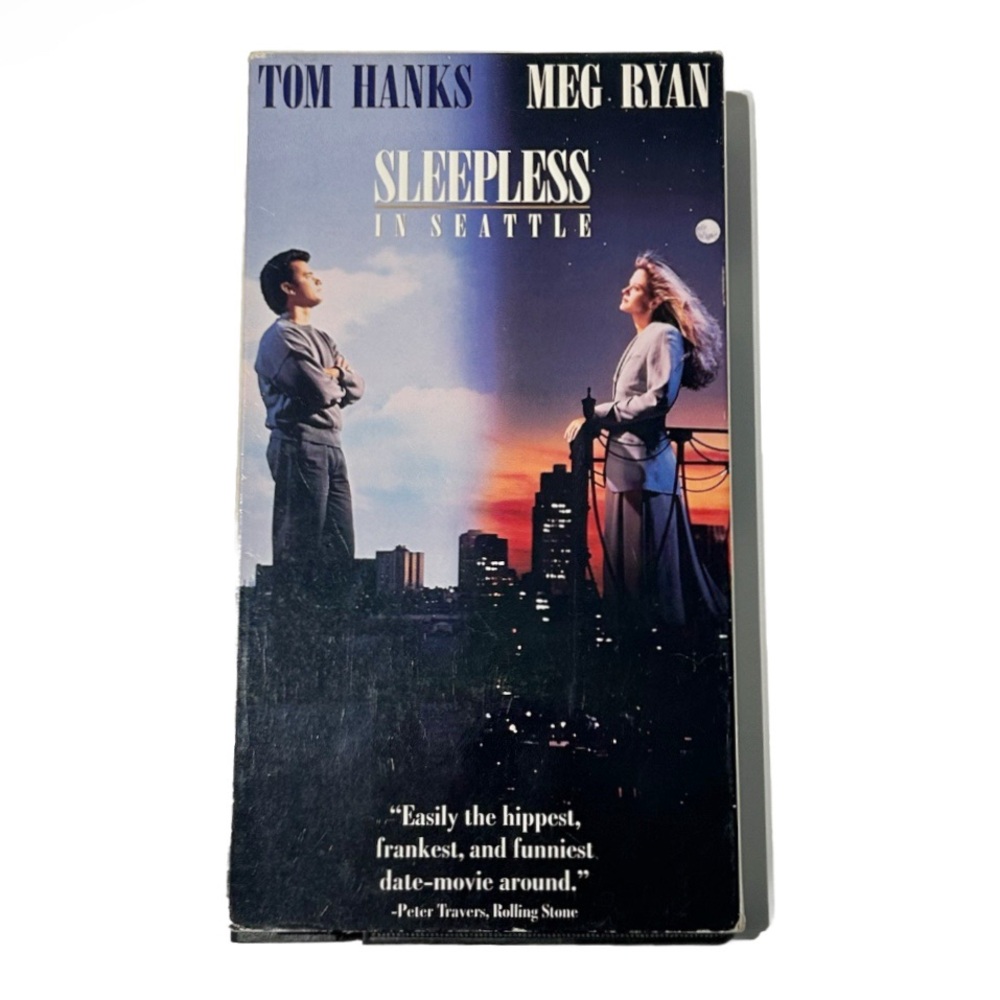 Vintage 1993 Sleepless in Seattle Movie VHS Tape Film Tristar Home Video Hanks
